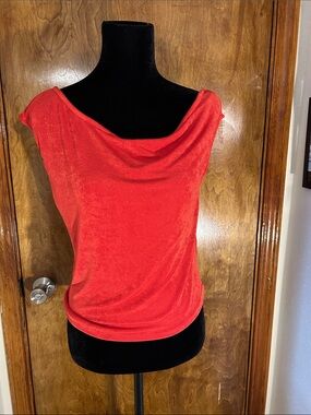 GB girls Red Draped Cowl Neck Camisole